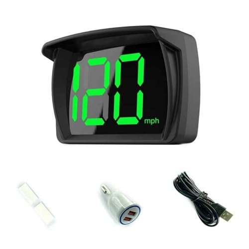 Heyzidu Head UP Display for Car, Car Heads UP Display, Car HUD, USB Connector Plug and Play, Dashboard LED Digital Speedometer, for Most Cars, Trucks, SUVs (Black)