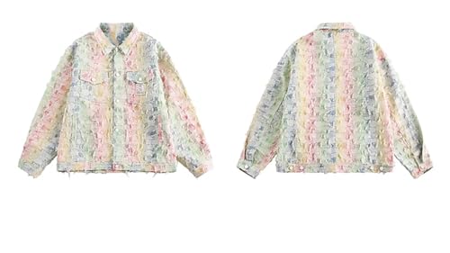 Veste en denim homme d'exception avec grand col tailleur