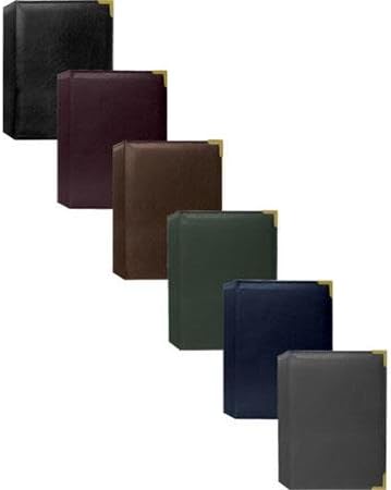 Miniatura 3 de Maven Gifts - Juego de 2 fundas de cuero sintético cosidas de color sólido Pioneer Mini Oxford con esquinas de latón encuadernadas, capacidad para