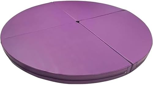 Pole Dance Mat, Foldable Circular Crash Mat for Pole Dance, EPE Foam Safety Pad, Non-Slip Gym Cushion for Aerial Hoop Yoga, Home Studio Use,（Pink,150x5cm）