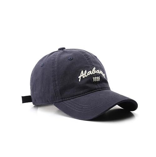 Photo de Mode Alabama Coton Casquette de Baseball Ancien Hommes Femmes Rétro des Sports Extérieur Occasionnel Soleil Chapeau (Bleu)