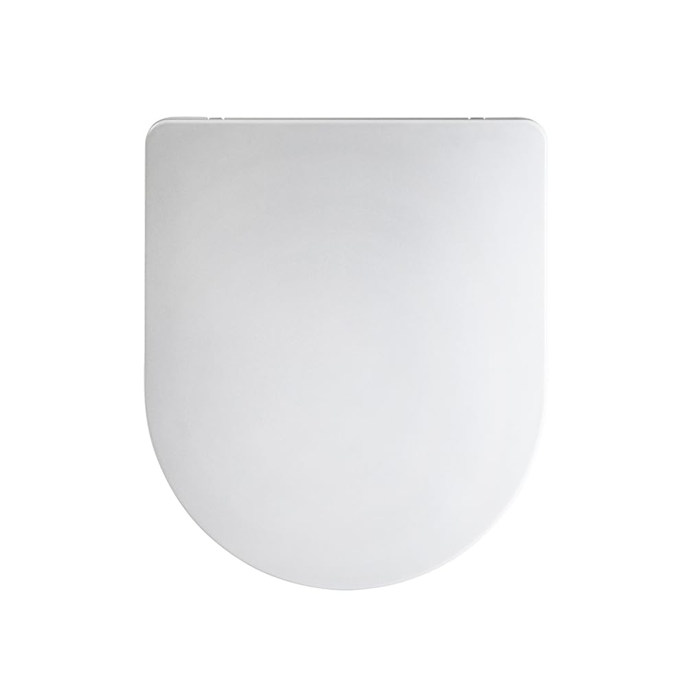 Milano Colby White Toilet WC Quick Release Soft Close Seat - 365mm x 420mm