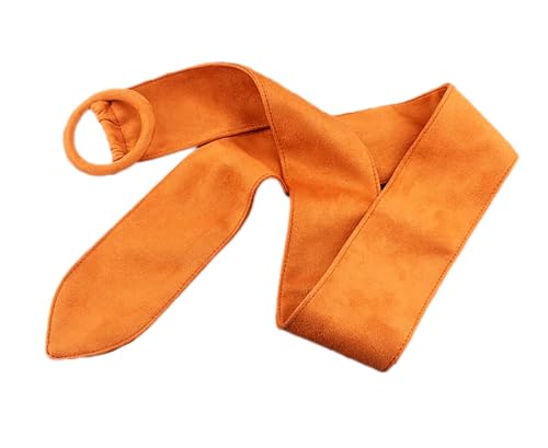 Sheface Women's Faux Suede Belt Round Buckle Cinch Belts Wide Waistband for Shirt Skirt Dress4