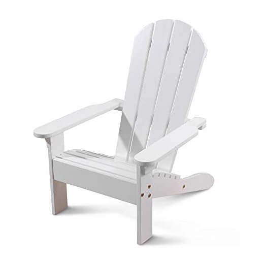 KidKraft Wooden Adirondack Children's Outdoor Chair, Weather-Resistant - White