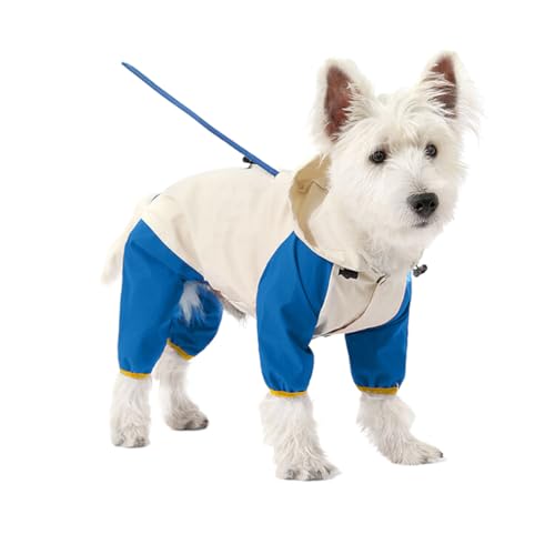 犬用レインコート ペットレインコート カッパ 犬服 ペット雨具 防水 防風 防塵 着脱簡単 耐久性 速乾 快適 ペット用品 可愛い 犬 服 通気 軽量 散歩用 梅雨対策 小型犬 中型犬 大型犬 柴犬用 し-ブルー M