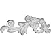 Ekena Millwork 2 1/2"W x 6 1/4"H x 5/8"P Hillsborough Onlay with Scroll, Right