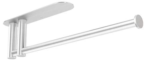 Image of Paper Towel Holder Under Cabinet, 13Inch Self-Adhesive or Wall Paper Towel Holder for Kitchen, Bathroom, RV, Brushed Nickel