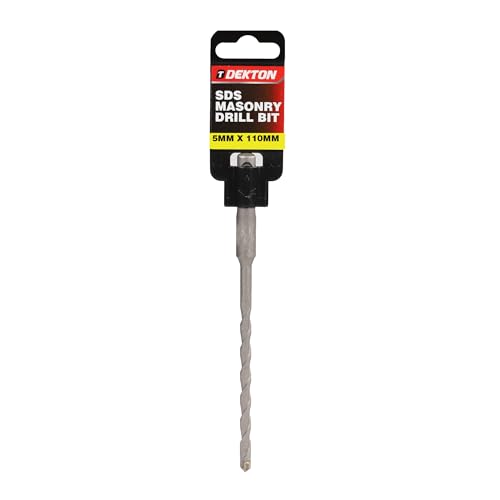 Dekton SDS Masonry Drill Bit 5mm x 110mm | Heavy Duty for Block, Brick & Concrete | Precision Drill Bit for Accurate Holes | Durable Construction for Tough Materials | Ideal for Professional & DIY Use