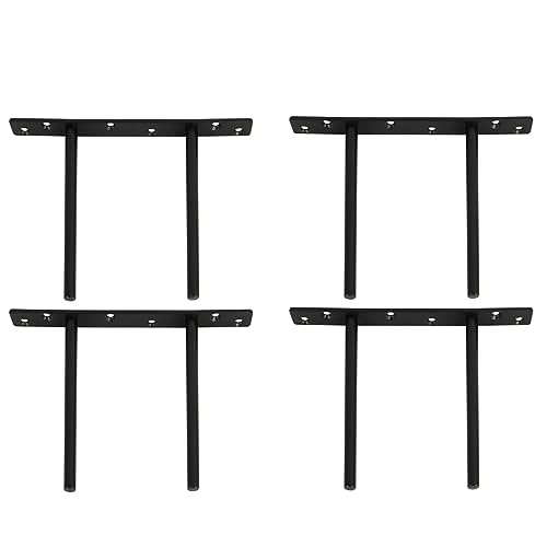 Soporte estanteria pared oculto SAYAYO balda negro mate kit de 4 piezas EJY9006B-4P 2