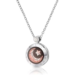 Long Distance Touch Necklace for Couples, Vibration & Light Up Smart Love Jewelry, Long Distance Relationship Gifts for Girlfriend Boyfriend Her Him, One-to-One Bluetooth Pairing via the Companion App