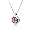 Long Distance Touch Necklace for Couples, Vibration & Light Up Smart Love Jewelry, Long Distance Relationship Gifts for Girlfriend Boyfriend Her Him, One-to-One Bluetooth Pairing via the Companion App