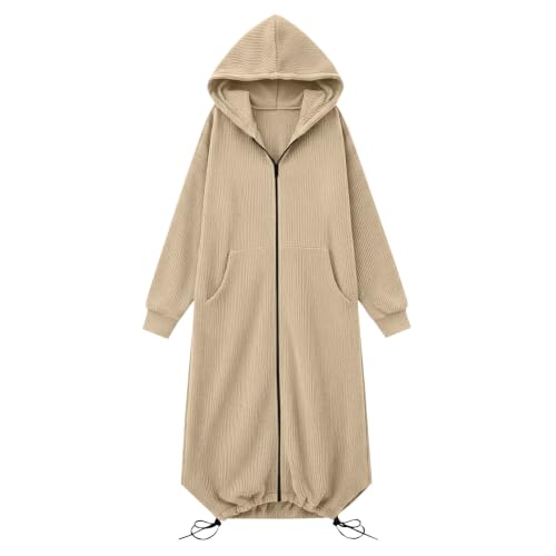 Sblioda Oversized Zip Up Hoodie Jackets For Women Khaki - image 4