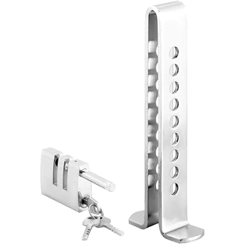 weyleity 9 Holes Brake Pedal Lock | Anti-Theft Clutch Safety Lock Car Brake Pedal Security Lock Tool with 3 Keys Auto Stainless Steel Clutch Lock Compatible with Pedals Less Than 0.54 inches/13.9mm Cover