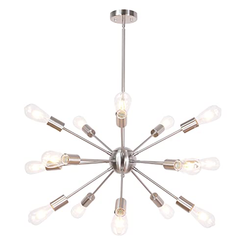 Luminaire Spoutnik du milieu du siècle pour illuminer un grand salon contemporain