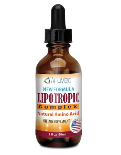 ANUMED - Lipotropic Complex Liquid Drops with Vitamin B12, B6, Folic Acid, Choline, Inositol for Liver Health, Natural Cleanser, Detox + Boosts Natural Energy Levels. Vegan, Non-GMO, Gluten-Free (2oz)