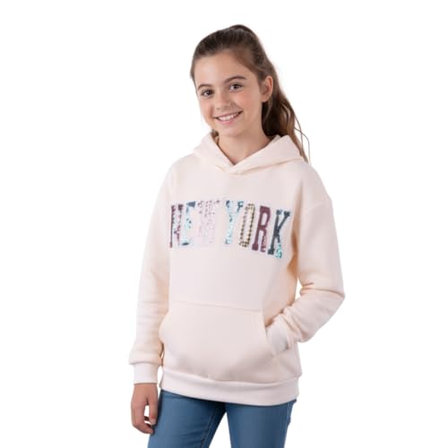 Image of WELAKEN Girls New York Hoodies Sweatshirts Long Sleeves Pullover Tops