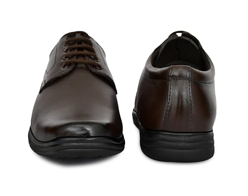 Image of Men's Faux Leather Formal Shoes | Stylish Lace-Up Office Wear Shoes for Men | Comfortable Lightweight Business Footwear | Synthetic Leather Dress Shoe for Parties & Daily Use