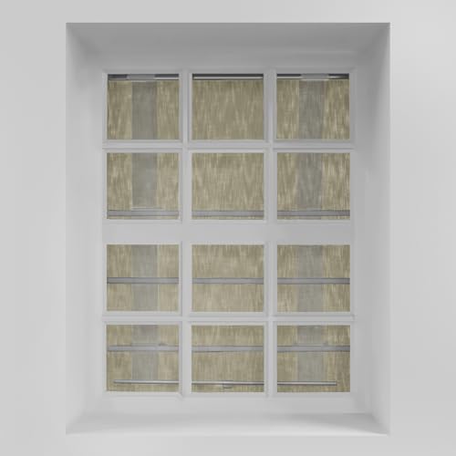 TWOPAGES Cordless Roman Shades Linen Textured Cotton Roman Blinds for Windows, Custom Made Room Darkening Blackout Roman Window Shades Washable Fabric, Hardware Included, Beige, 1 Piece