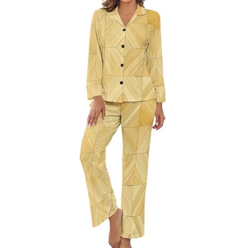 Pyjama femme grande taille ensemble de nuit confortable imprimé bois