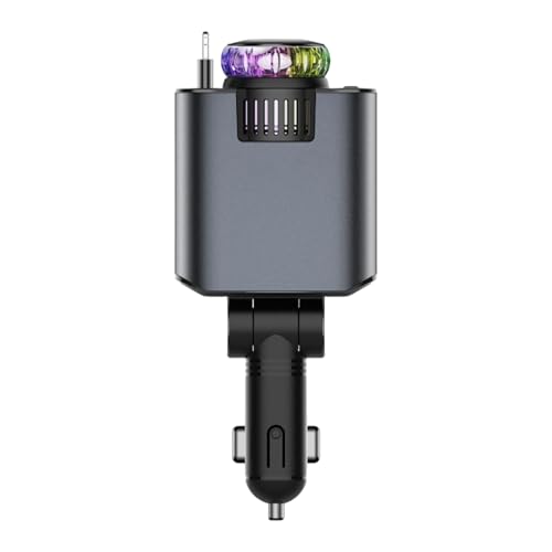 Chargeur De Voiture Multifonction – Adaptateur USB Rétractable À Charge Rapide 66 W, Dispositif D'alimentation Automatique Portable, Gadget De Véhicule |...