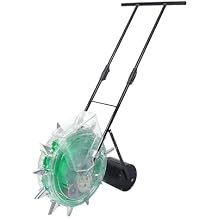 Garden Seeder Row Planter, Hand-Push Roller Sowing Machine with 12 Spouts, Adjustable Row Planter Corn Planter Seeder for Corn, Soybeans, Peanuts, Cottonm