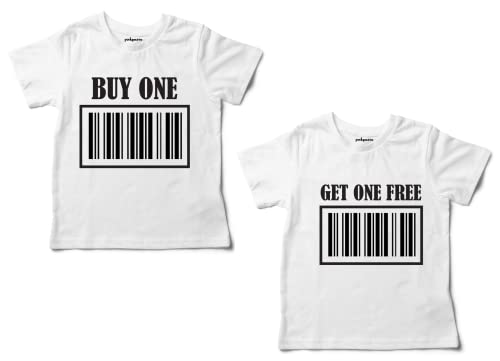 Image of Baby Twins Buy One Get One Free Clothing Newborn Infant Baby Boy Girl T-Shirt Funny Jumpsuit Newborn Unisex Outfit 1 to 7 Year