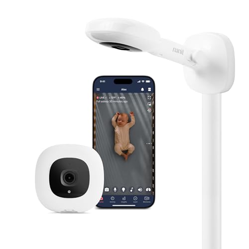 Nanit Pro Smart Baby Monitor - Camera & Wall Mount- 1080p Wi-Fi Video Camera, 2-Way Audio, See Your Baby from Anywhere, Sound/Motion/Cry...