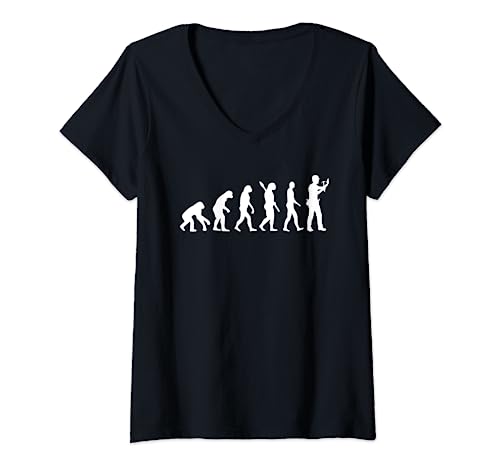Carpenter Evolution - Carpenter Joiner Handyman Wood Working Camiseta Cuello V