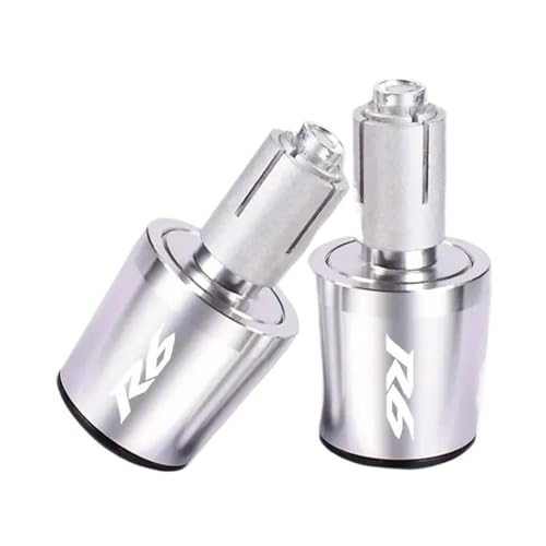 Embouts de poignée moto R6S bouchons de rechange argent pour remplacer l'origine