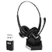Produktbild MAIRDI Bluetooth 5.0 Headset mit Mikrofon Noise Canceling, Stereo Wireless Headset mit Ladestation, mit USB Bluetooth Adapter für PC Call-Center, Handy, Büro, Zoom, Microsoft Team, Skype Chat