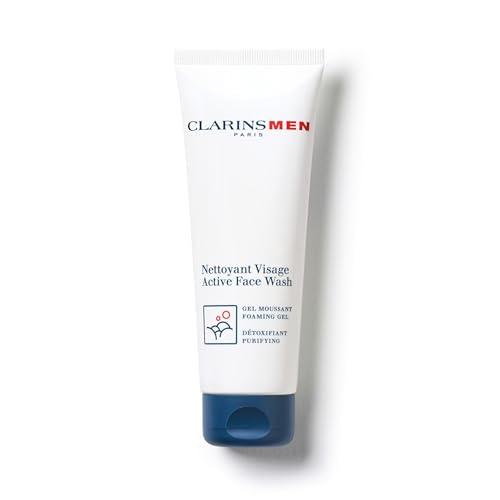 ClarinsMen Active Foaming Gel 125ml | Energising Face Wash for Men Removes Dirt & Oil Non-Drying Formula | Suitable for All Skin Types