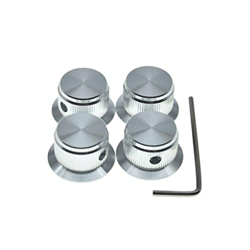 Boutons de potentiomètre KAISH en aluminium brossé style cloche universel pour basse