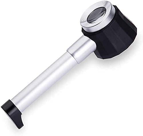 asdchZen Magnifier Magnifying Glass Magnifying Glass 45X Handheld Magnifier Optical Glass Lens Led Light Scale Stamp Antique Magnifier Marriage