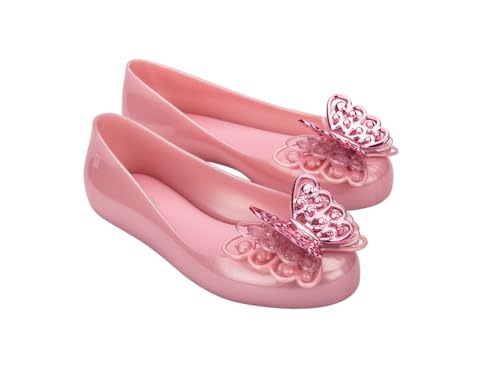 Melissa Mini Sweet Love Fly Ballet Flats for Kids, Pearly Pink, 132