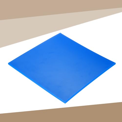 Image of MECCANIXITY HDPE Plastic Sheet 1 /4 inch Thick, 10 inch x 10 inch High Density Polyethylene Plastic Blocks, HDPE Cutting Board for DIY, Home Floor Improvement, Blue
