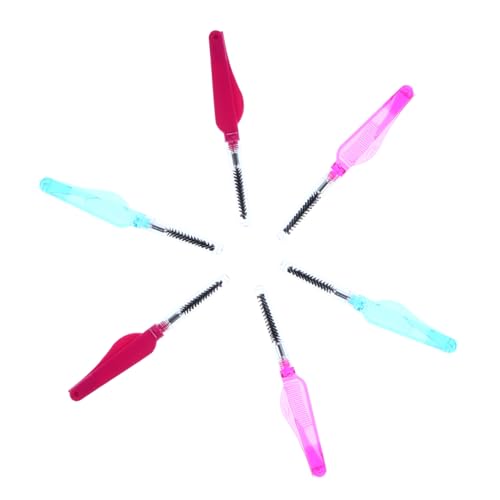 Baluue Professional Eyelash Brow Makeup 6pcs Folding Eyebrow Combs Lash Brush Random