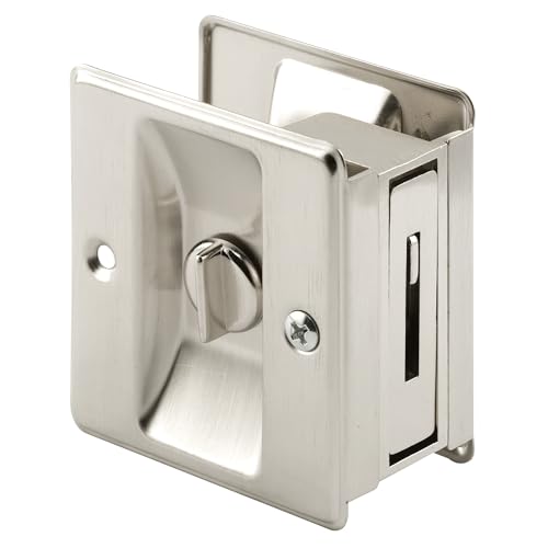 Prime-Line N 7239 Pocket Door Privacy Lock with Pull - Replace Old or Damaged Pocket Door Locks...