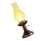 Lampe de bureau d'intérieur : la lampe présente l'apparence d'une lampe à pétrole rétro, apportant un effet décoratif, lampe de chevet