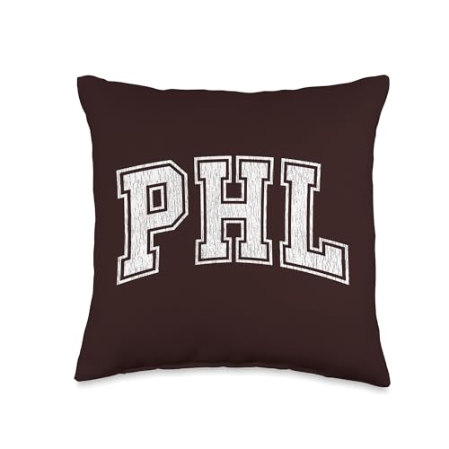PHL Philadelphia PA Athletic Design With Details Throw Pillow