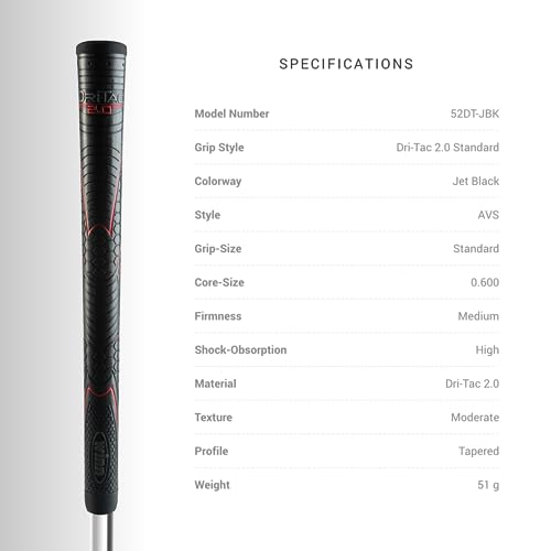 Winn Dri-Tac 2.0 Golf Grips AVS Technology Men & Ladies
