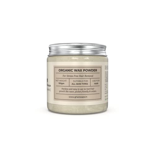 Ghar Soaps Organic Wax Powder For Hair Removal For Women & Men Suitable All Type Of Skin (100 Gm)