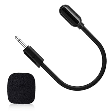 Toxaoii Microfone de substituição compatível com Quantum 100/350/100P/100X/360P Fone de ouvido para jogos de 2,5 mm destacável 100 peças de microfone boom com cancelamento de ruído com espuma para PC,