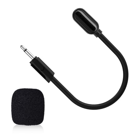 Toxaoii Microfone de substituição compatível com Quantum 100/350/100P/100X/360P Fone de ouvido para jogos de 2,5 mm destacável 100 peças de microfone boom com cancelamento de ruído com espuma para PC,