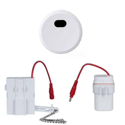 Automatic Toilet Flusher Kit Touchless Motion Sensor Flush for Toilet 12 Sensor Range Battery-Powered Easy Install Compatible with Most Toilets CN27B KERDE