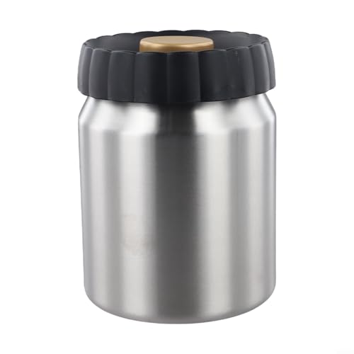 Lata de café para vacío de 330 ml, recipiente de acero inoxidable con válvula de salida plata 8