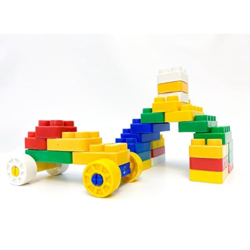 Blocos de Montar Brinquedos Infantil Educativo Didático Construção 504 peças - Crie e Brink