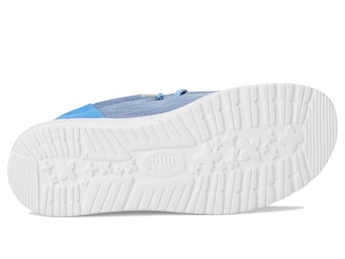 HEYDUDE Men's Wally Funk Zigzag Mesh Faded Denim/Marina Blue 13 Medium3