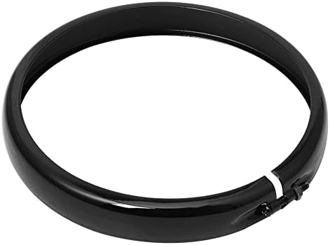 Dherk Black 5.75 inch Motorcycle Headlight Headlamp Trim Ring Fits for Harley Sportster Iron XL 883 1200 Dyna Softail