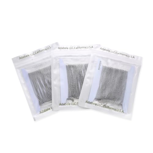 Adabele Corrente cubana de 304 metros de aço inoxidável com corte de diamante, corrente cubana de 5