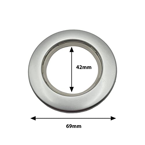 10 anelli argentati per tende con occhielli, non
